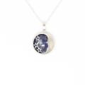 Sodalite Moon and Stars Pendant Necklace