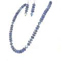 Blue Kyanite Gemstone Necklace and Earring Set
