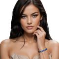Blue Kyanite Gemstone Bracelet - HerMJ Lifestyle Model
