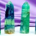 Large Fluorite Gemstone Collection On Cloth