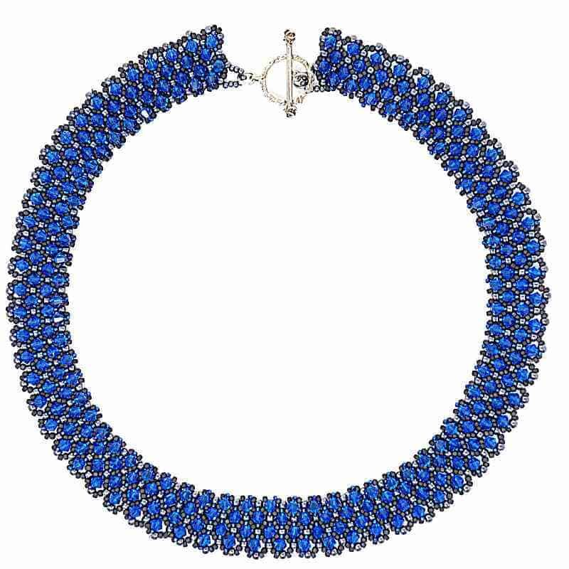 Sapphire Blue Crystal Necklace