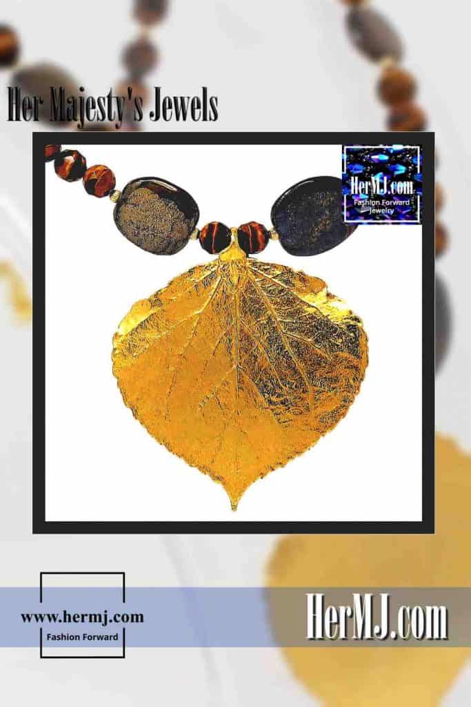 exclusive handmade statement necklaces - Autumn Gold Necklace