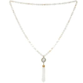 White Druzy Mala Necklace