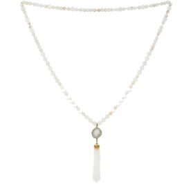 Collier Druzy Mala blanc