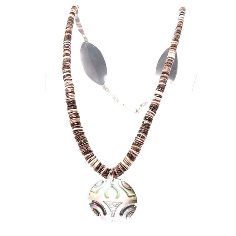 Seashell Pendant Necklace - Front