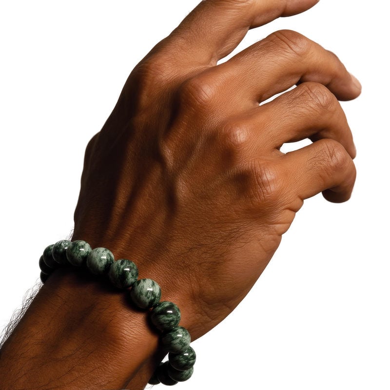 Searphinite Gemstone Bracelet on Wrist - Lifestyle Model