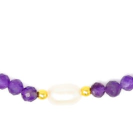 Pearl And Amethyst Fusion Necklace - Freshwater Peal Focal