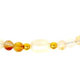 Quartz Crystal Necklace - Pearl Focal - HerMJ