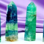 Large Fluorite Gemstone Collection On Cloth
