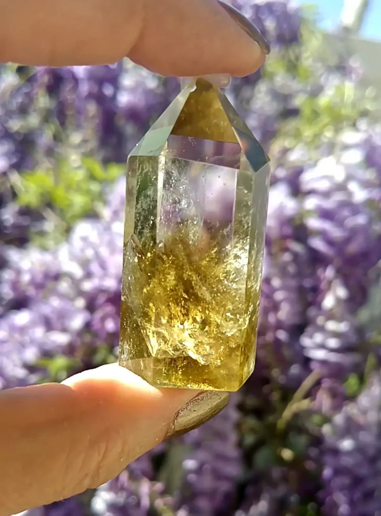 benefits of quartz crystals for harmony. shown smoky quartz crystal