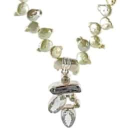 Lattice Biwa Pearl Necklace