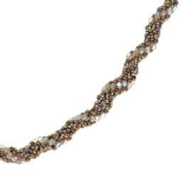 Bronze Biwa Pearl Necklace Spiral