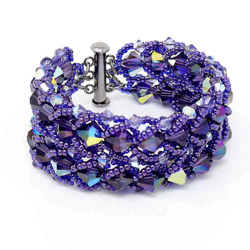 Purple Blush Bracelet - Purple Swarovski Bicone Crystals