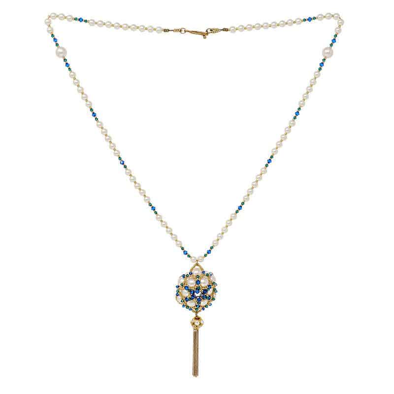 Atomic Blonde Handmade Glass Pearl Necklace