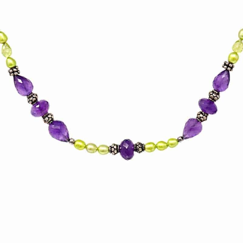 Peridot-and-Amethyst-Necklace-Detail Period and Amethyst Necklace
