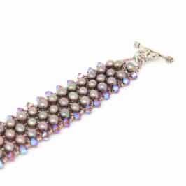 Eve Freshwater Pearl Bracelet - open