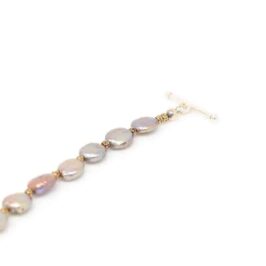 Treasure Coin Pearl Bracelet - open