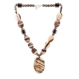 Mwclis Chwarts Mwg Zebra Jasper