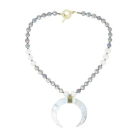 Ice Crescent Pearl Necklace
