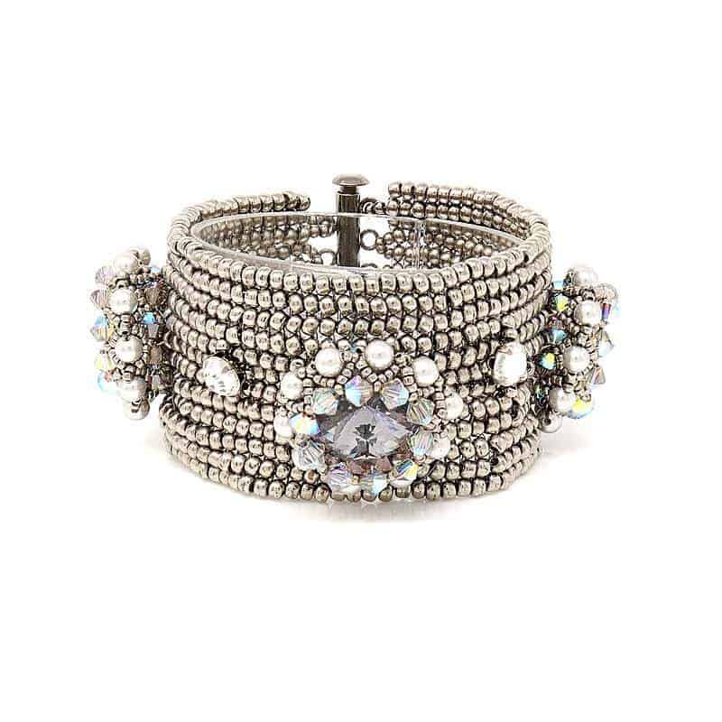 Silver Rose Cuff