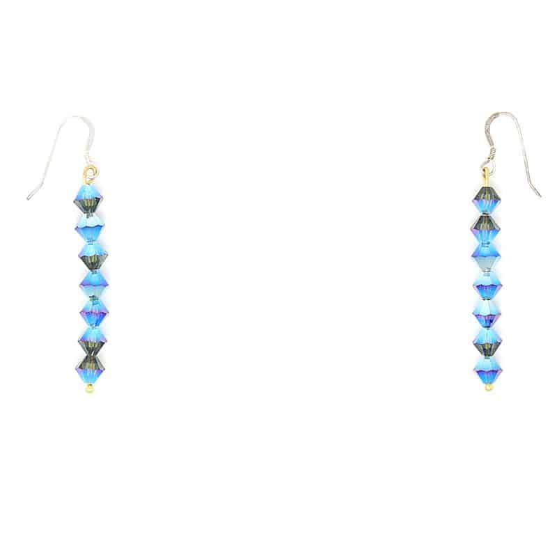 Elegant Blue Crystal Earrings