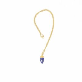 Lapis Dew Drop Pendant Necklace
