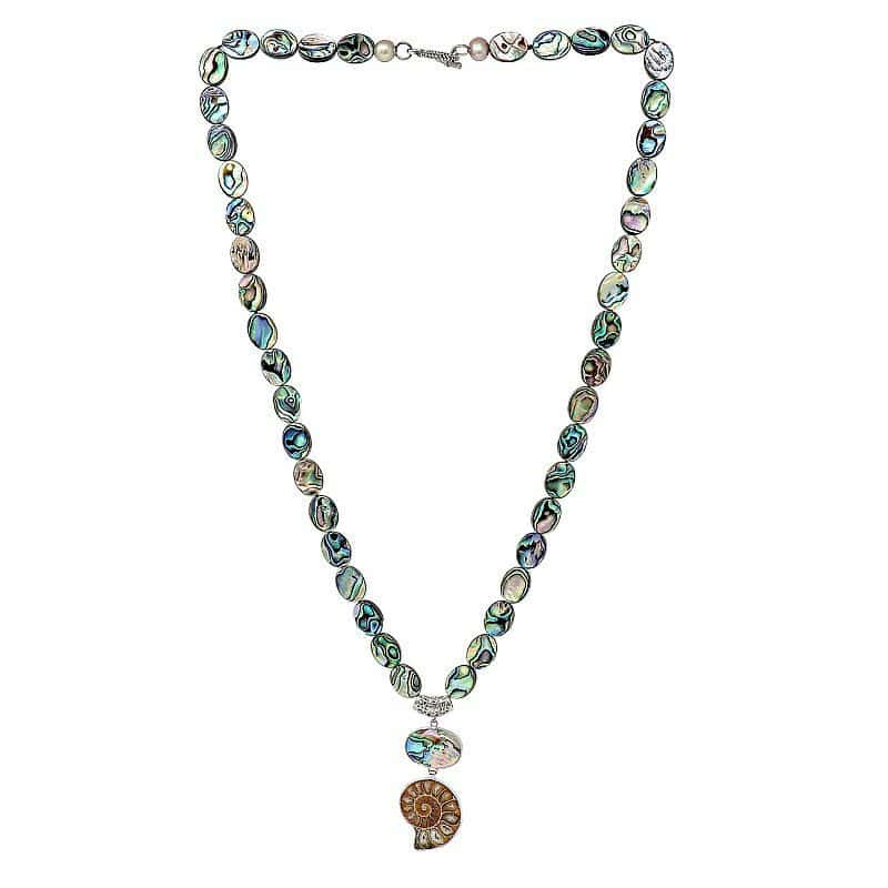 Abalone Ammonite Necklace