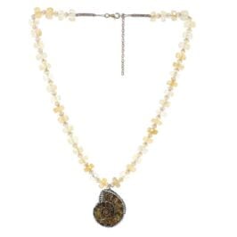 Citrine Ammonite Necklace