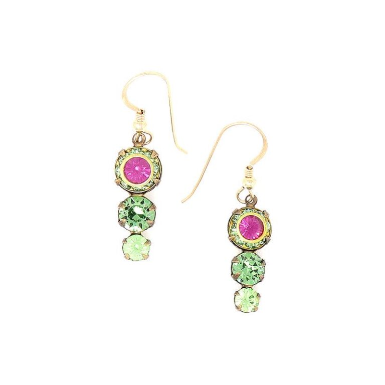 Dahlia Green Crystal Earrings - HerMJ