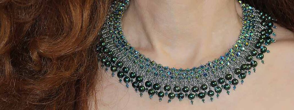 Statement Necklace Options with freshwater pearls and European crystals