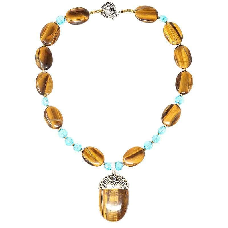 Sterling Eye Tiger Eye Halskette - Voll Sterling Eye Tiger Eye Halskette