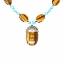 Sterling Eye Tiger Eye Halskette - Anhänger
