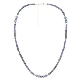 Blue Sapphire Freshwater Pearl Necklace