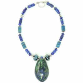 Lapis Lazuli Sterling Silver Pendant Necklace