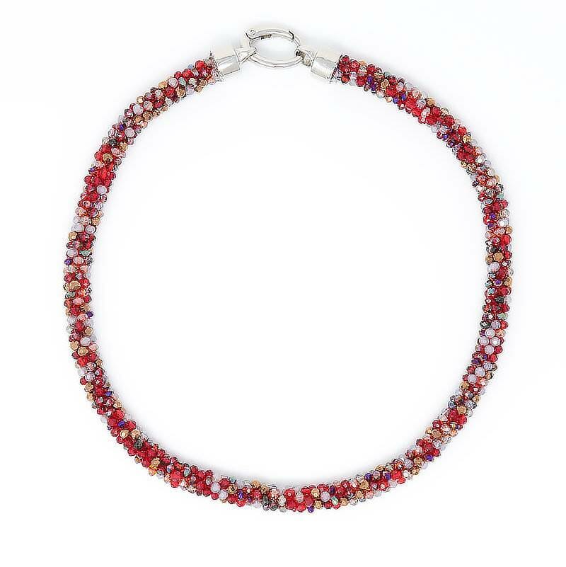 Rose Red Crystal Necklace