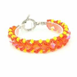 Sunrise Orange Crystal Bracelet