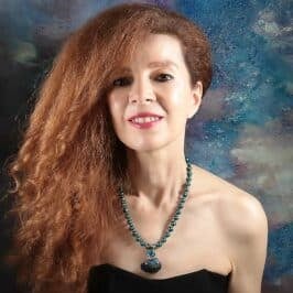 Genuine Freshwater Pearl Cerulean Blue Necklace - Lifestyle Model