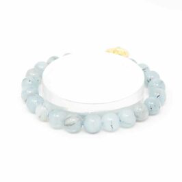 Aquamarine Blue Gemstone Bracelet - Back