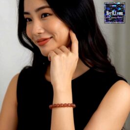 Strawberry Quartz Gemstone Bracelet - HerMJ Lifestyle Model