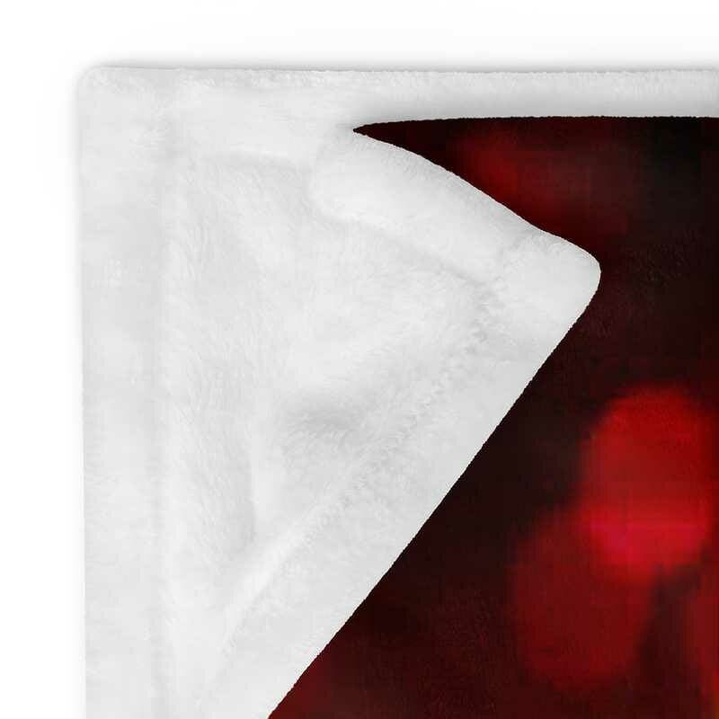 HerMJ 50x60 A Splash Of Red Throw Blanket - Folded