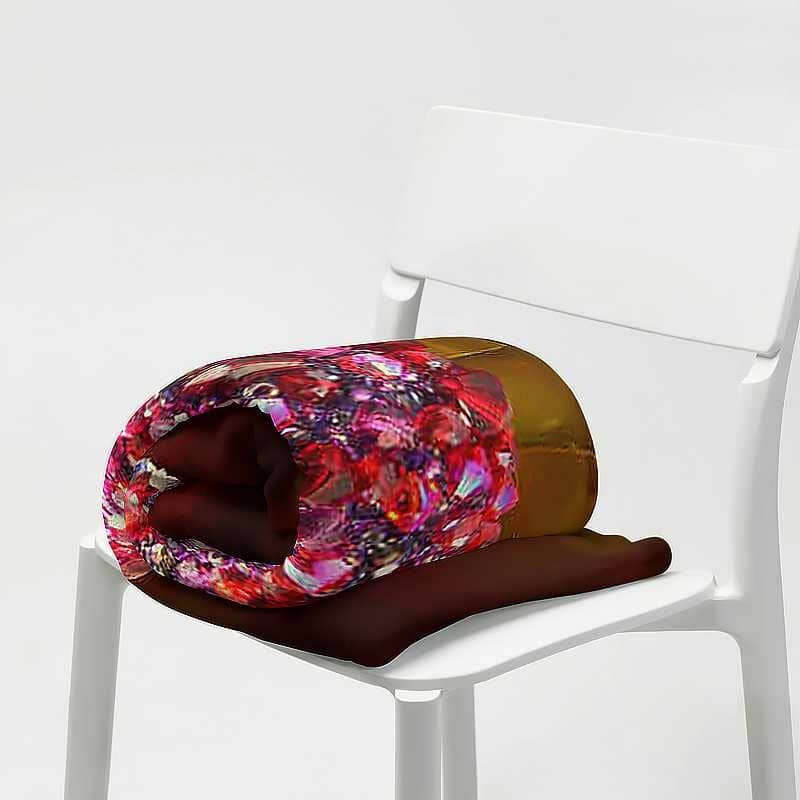 HerMJ 50x60 A Splash Of Red Throw Blanket - Lifestyle HerMJ 50x60 A Splash Of Red Throw Blanket - Lifestyle