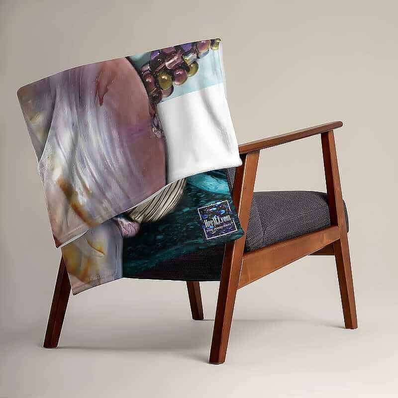 HerMJ 50x60 Murano Glass Spheres Throw Blanket - Folded HerMJ 50x60 Murano Glass Spheres Throw Blanket - Lifestyle
