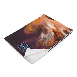 HerMJ 50x60 Yellow Turquoise Throw Blanket - folded