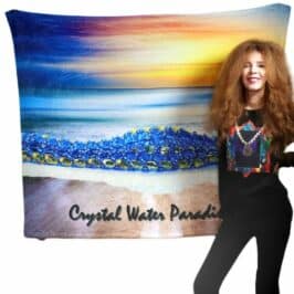 HerMJ 50×60 Crystal Waters Throw Blanket - Lifestyle