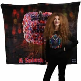 HerMJ 50x60 Splash Of Red Throw Blanket