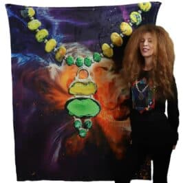 HerMJ 50x60 Yellow Turquoise Throw Blanket