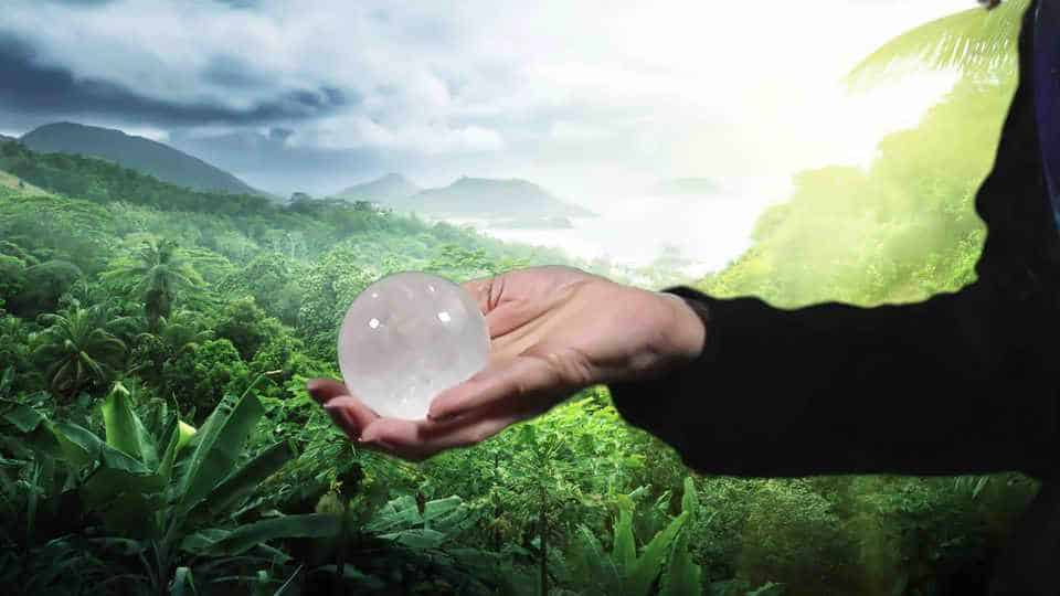 White Calcite Sphere - Description