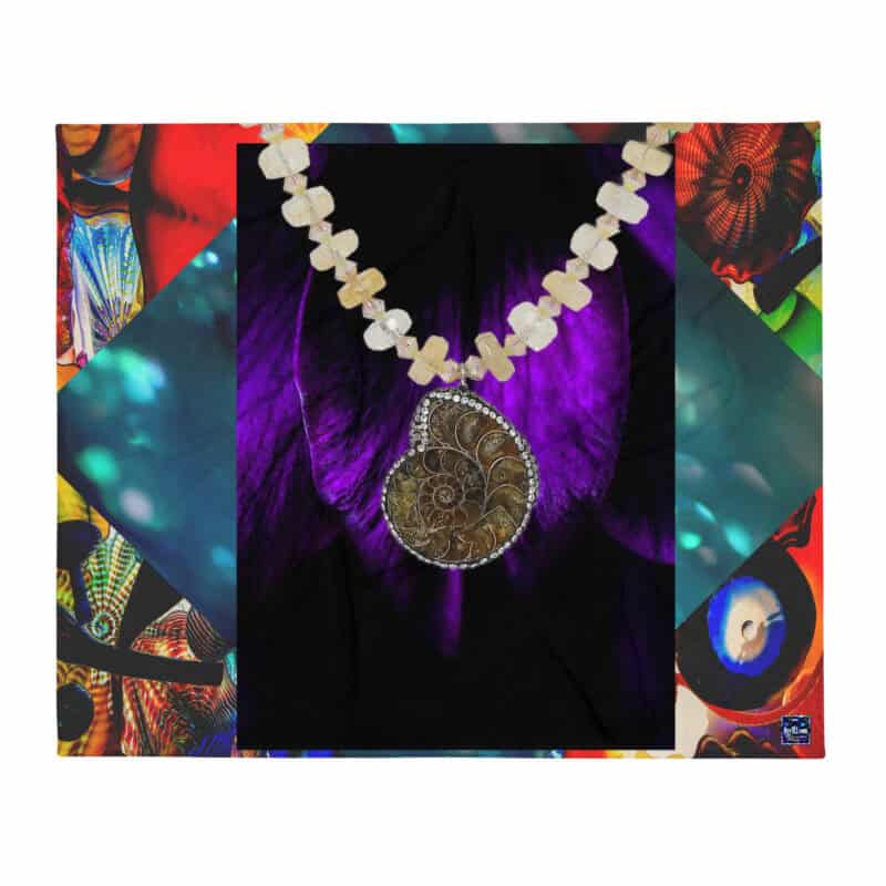 HerMJ 50x60 Citrine Spiral Throw Blanket HerMJ 50x60 Citrine Spiral Throw Blanket