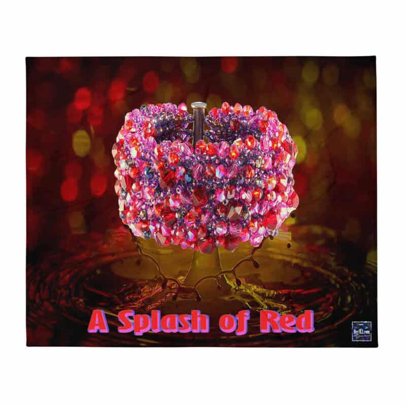 HerMJ 50x60 Splash Of Red Throw Blanket HerMJ 50x60 Splash Of Red Throw Blanket