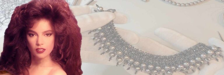 limited edition handcrafted necklace collection - Pearls and Austrian Crystal Necklace